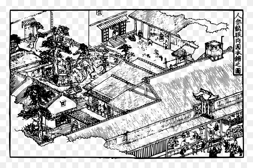 2400x1537 Это Бесплатные Иконки Дизайн Японского Сада Древняя Японская Улица Клипарт Прозрачный, Серый, Мир Варкрафта Png Скачать