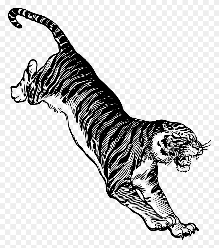 2100x2400 This Free Icons Design Of Jumping Tiger, Grey, World Of Warcraft Hd Png