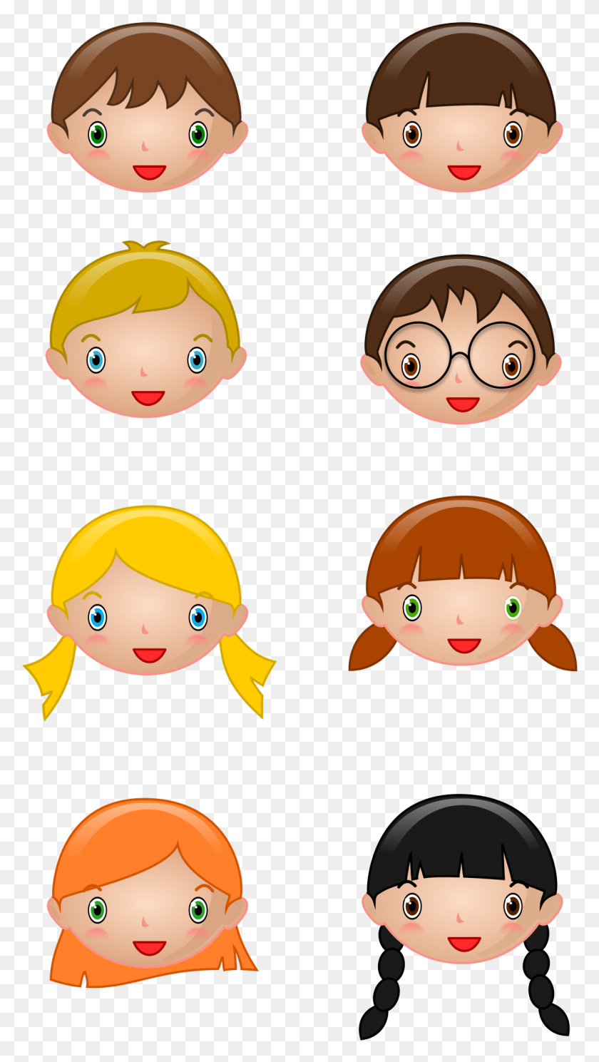 1159x2124 This Free Icons Design Of Kids Faces, Face, Graphics HD PNG Download