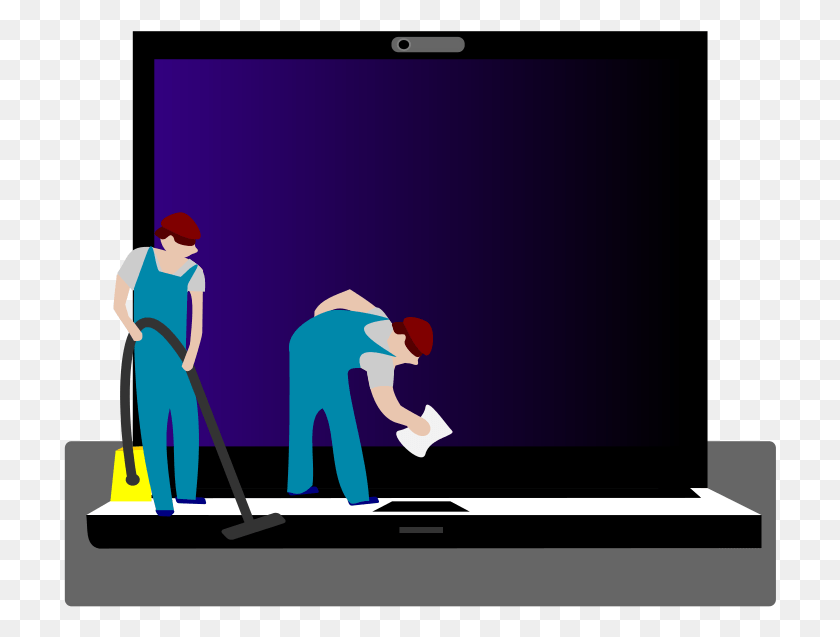 713x577 Этот Бесплатный Дизайн Иконок Очистки Ноутбука Иллюстрация, Человек, Человек, Электроника Hd Png Скачать