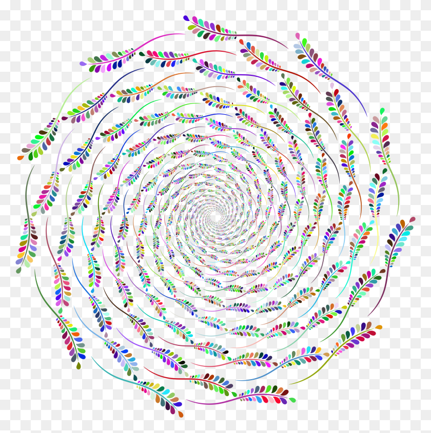 2266x2282 Este Diseño De Iconos Gratis De Leafy Vine Vortex Prismático Icono, Espiral, Fractal, Patrón Hd Png