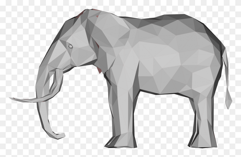 2240x1400 Этот Бесплатный Дизайн Иконок Низкополигонального 3D Слона, Дикой Природы, Животных, Млекопитающих Png Скачать