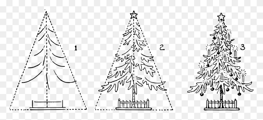 2303x954 This Free Icons Design Of Lutz Christmas Tree Drawing, Gray, World Of Warcraft HD PNG Download