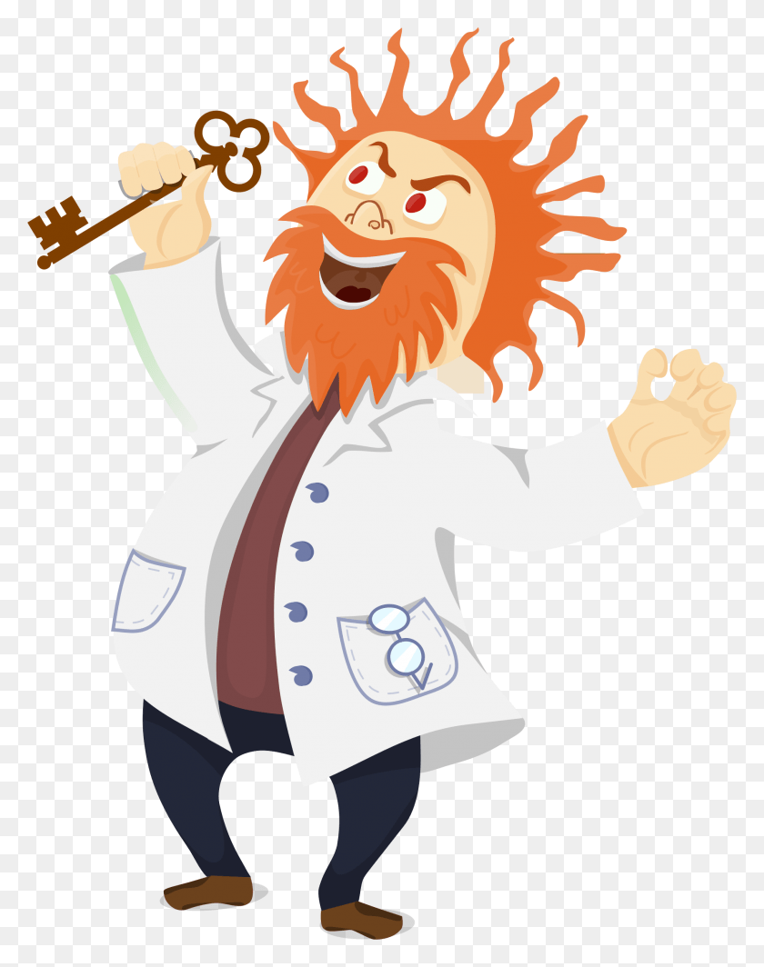 1841x2371 This Free Icons Design Of Mad Scientist With A, Person, Human, Crowd HD PNG Download