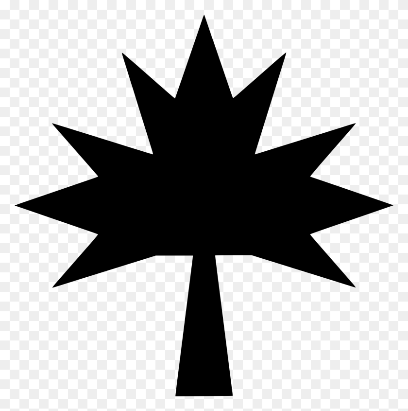1511x1522 This Free Icons Design Of Maple Leaf Silueta 10 Puntas Estrella Negro, Gris, World Of Warcraft Hd Png