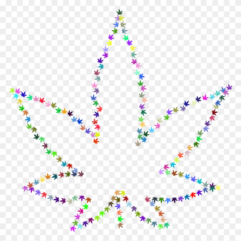 2330x2334 This Free Icons Design Of Marijuana Fractal Outline, Ornament, Pattern, Symbol HD PNG Download