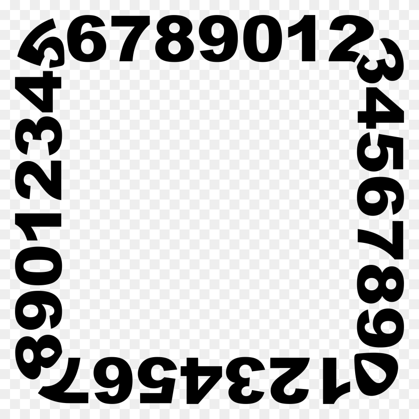 2284x2284 This Free Icons Design Of Numbers Frame Frame Numbers Black And White, Gray, World Of Warcraft HD PNG Download