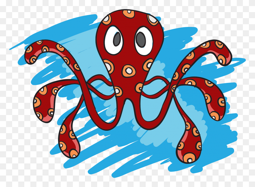 2328x1666 This Free Icons Design Of Octopus Drawing Octopus, Sea Life, Animal, Invertebrate HD PNG Download