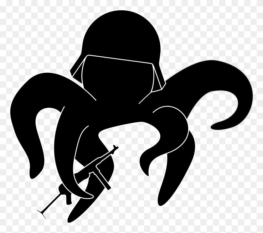 2400x2105 This Free Icons Design Of Octopus Stormtrooper, Stencil HD PNG Download