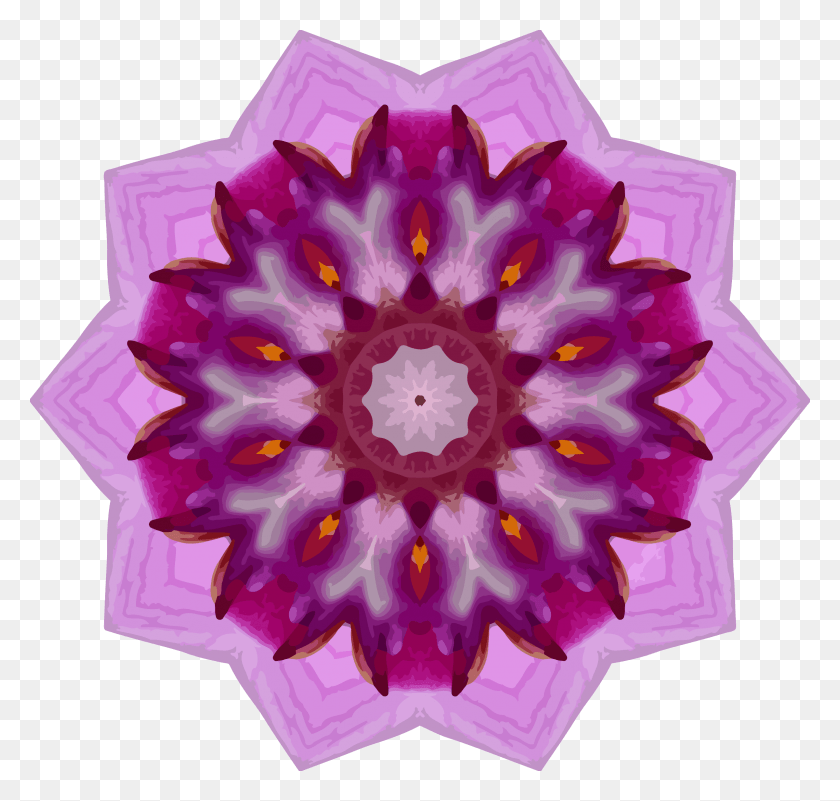 2400x2283 This Free Icons Design Of Orchid Kaleidoscope 4 Floral Design, Purple, Pattern, Dye HD PNG Download
