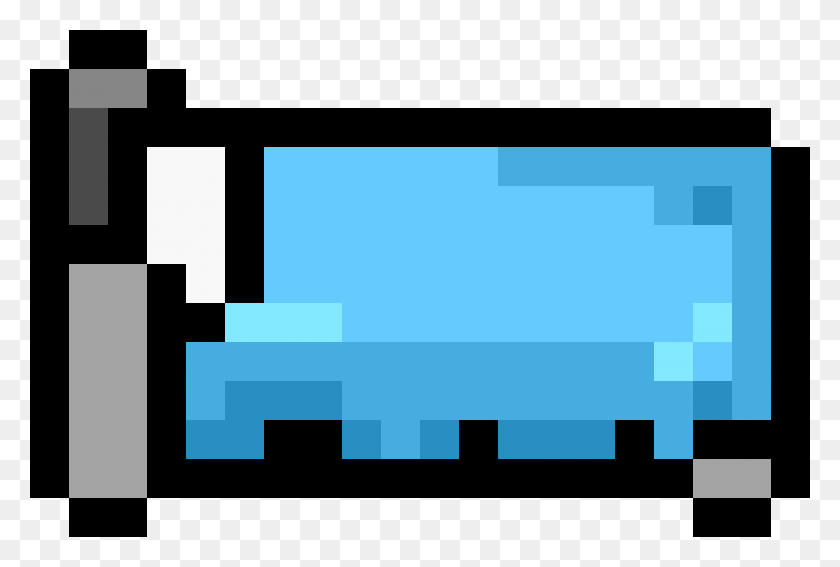 2400x1560 This Free Icons Design Of Pixel Bed Blue Side, Text, Graphics HD PNG Download