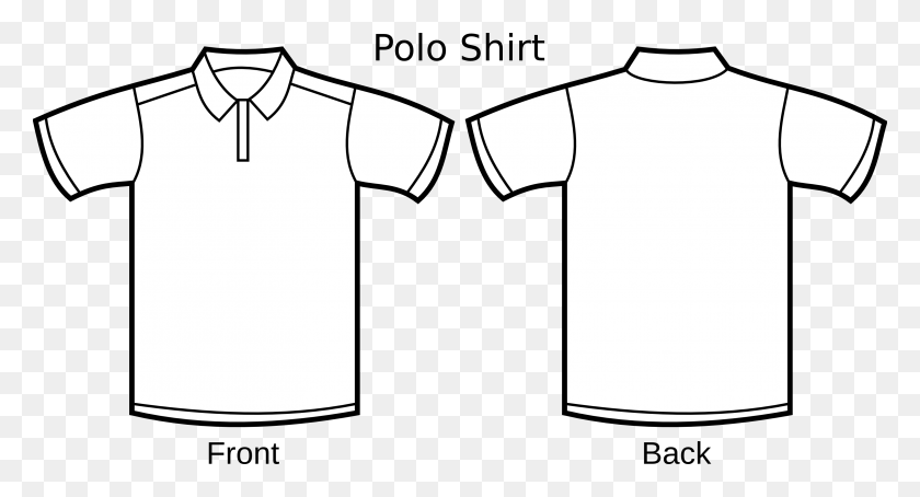 3200x1618 This Free Icons Design Of Polo Shirt Template, Clothing, Apparel, Stencil HD PNG Download