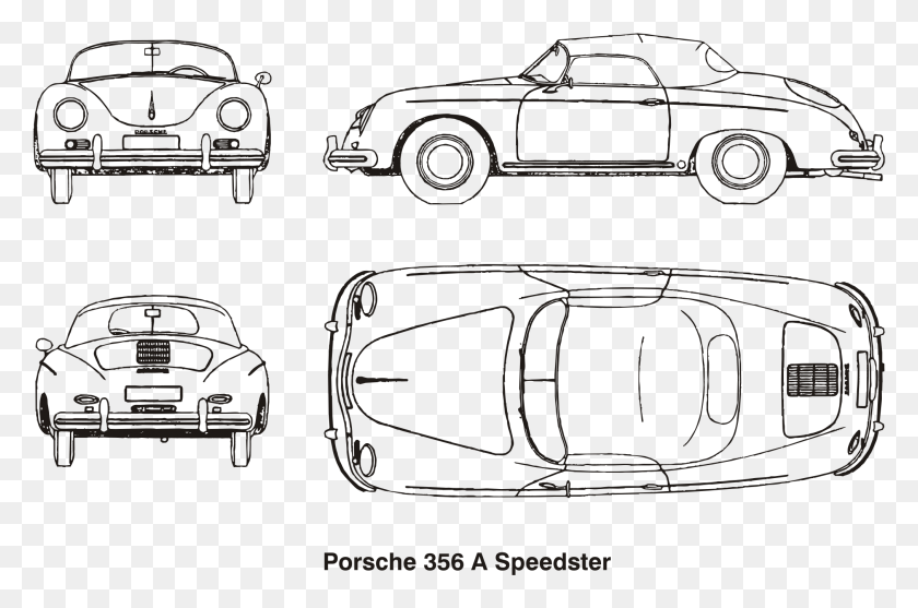 2022x1290 This Free Icons Design Of Porsche 356 A Speedster, Car, Vehicle, Transportation HD PNG Download