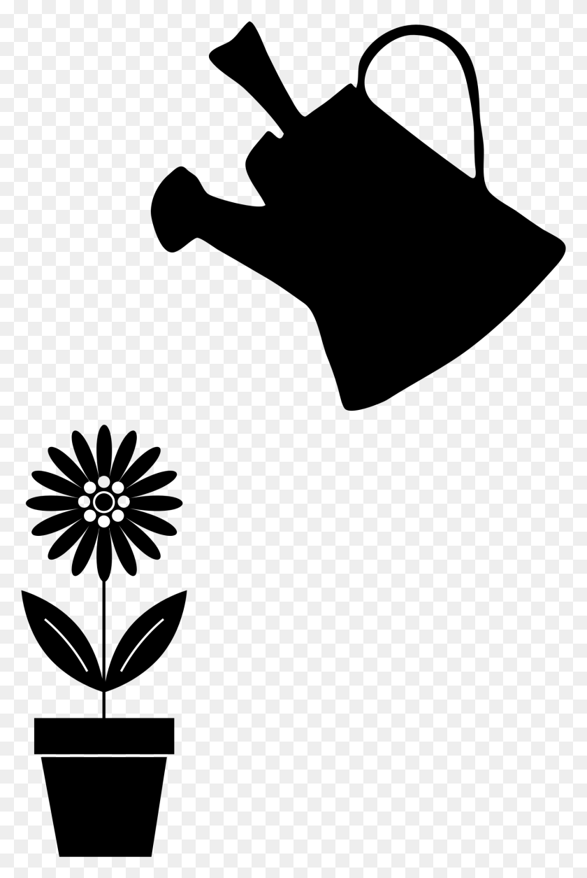 1473x2257 Этот Бесплатный Дизайн Иконок Горшечный Цветок И Лейка Клипарт Лейка, Серый Png Скачать