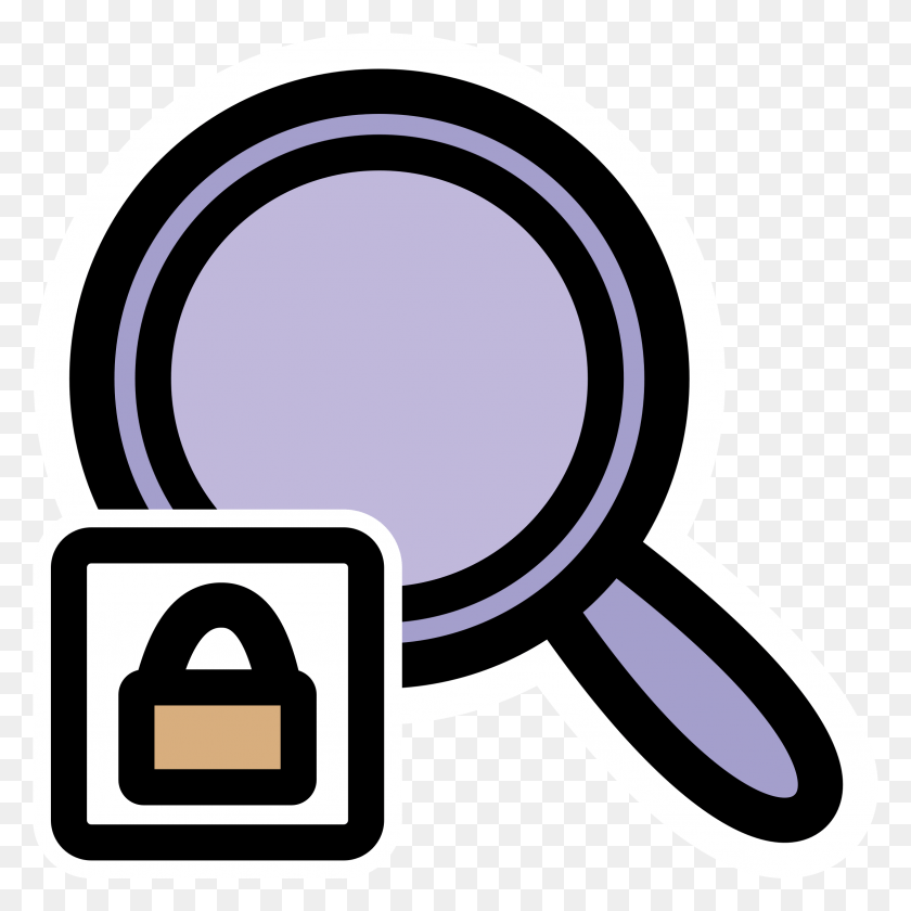 2350x2351 This Free Icons Design Of Primary Viewmag Lock, Magnifying, Security HD PNG Download