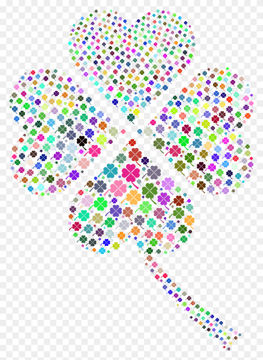 1670x2330 This Free Icons Design Of Prismatic Four Leaf Clover, Pattern, Graphics HD PNG Download