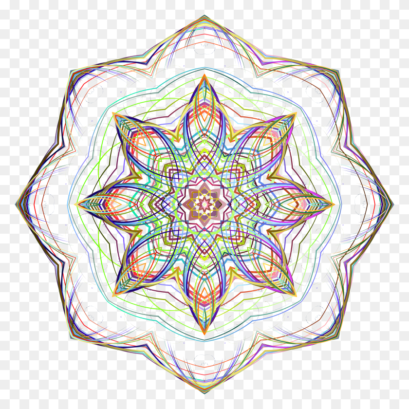 2288x2288 Этот Бесплатный Дизайн Иконок Призматической Геометрической Мандалы, Орнамент, Узор, Фрактал Png Скачать