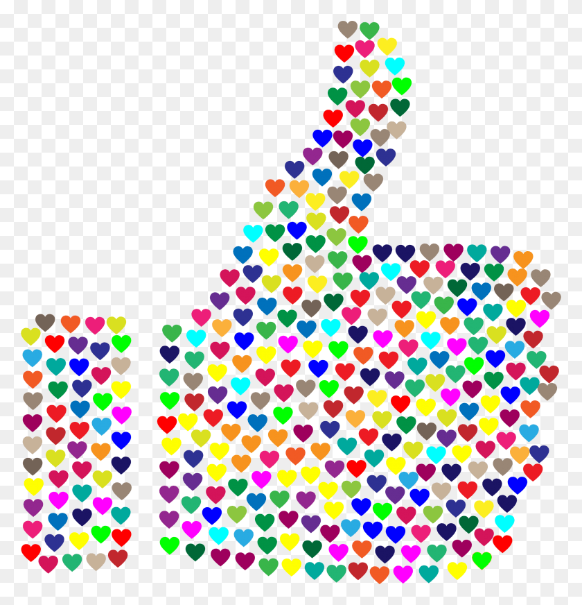 2236x2328 This Free Icons Design Of Prismatic Hearts Thumbs, Christmas Tree, Tree, Ornament HD PNG Download