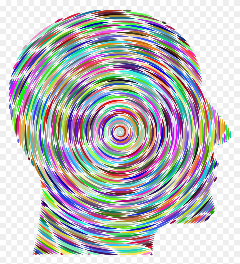 2108x2340 This Free Icons Design Of Prismatic Man Head Silhouette, Spiral, Pattern, Ornament HD PNG Download