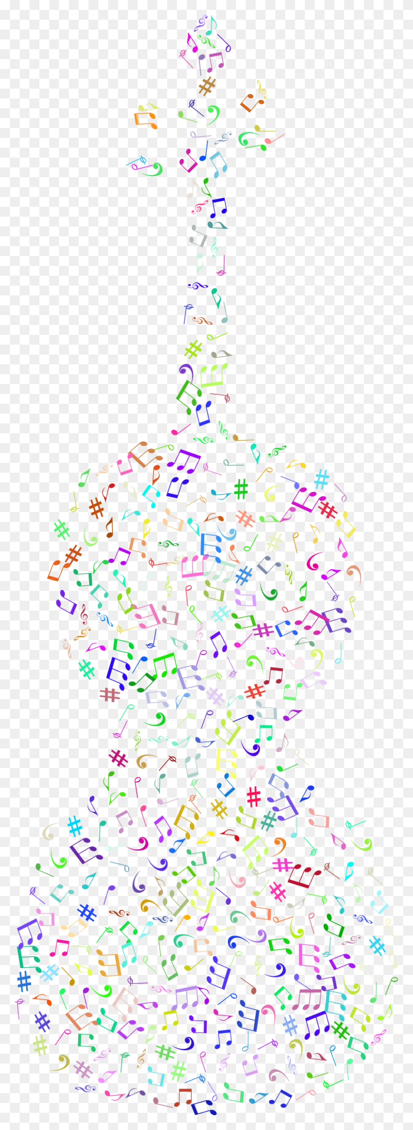 804x2304 This Free Icons Design Of Prismatic Musical Violin Illustration, Christmas Tree, Tree, Ornament HD PNG Download