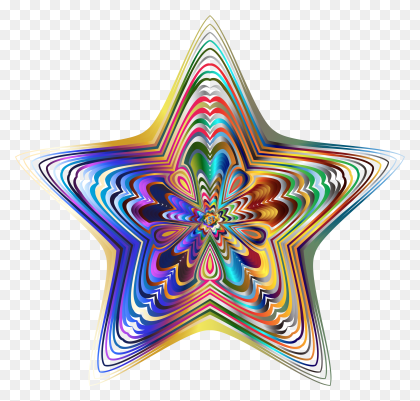 2346x2232 This Free Icons Design Of Prismatic Star Line Art, Símbolo, Símbolo De Estrella, Adorno Hd Png Descargar