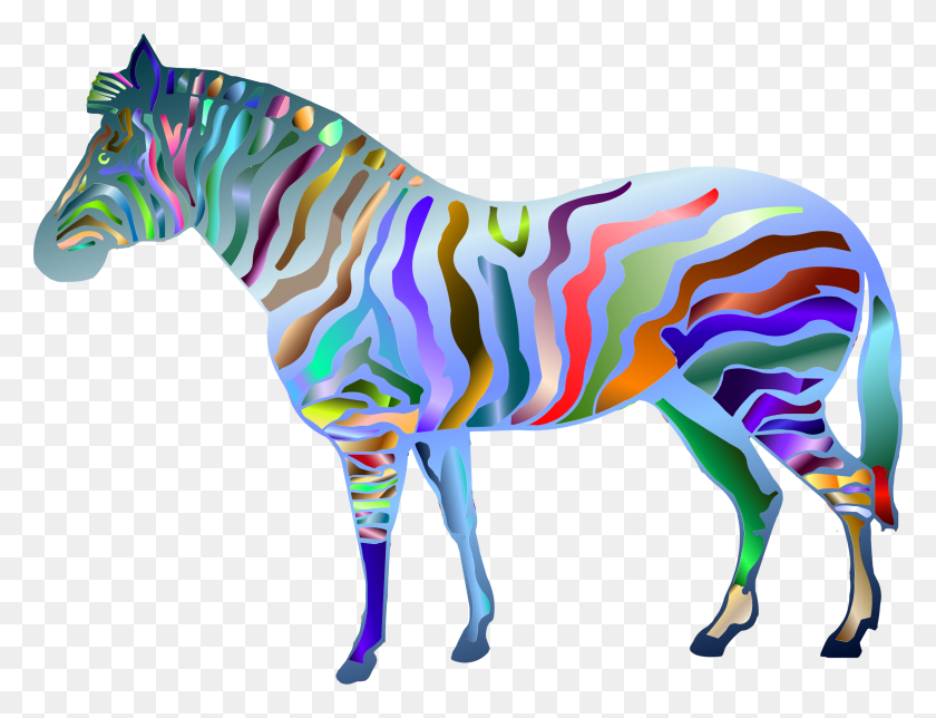 2318x1738 This Free Icons Design Of Prismatic Zebra, Mammal, Animal, Horse HD PNG Download