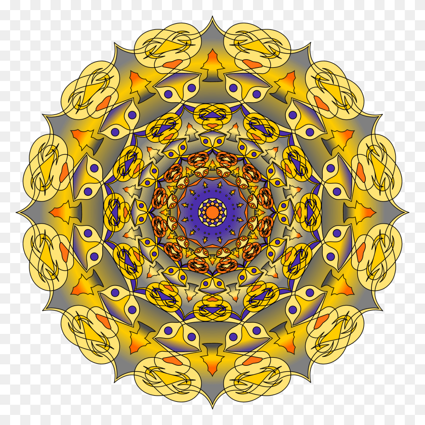 2400x2400 Descargar Png / Diseño De Iconos Gratis De Mandala Púrpura Y Dorado, Diseño De Mandala Dorado, Ornamento, Patrón, Fractal Hd Png