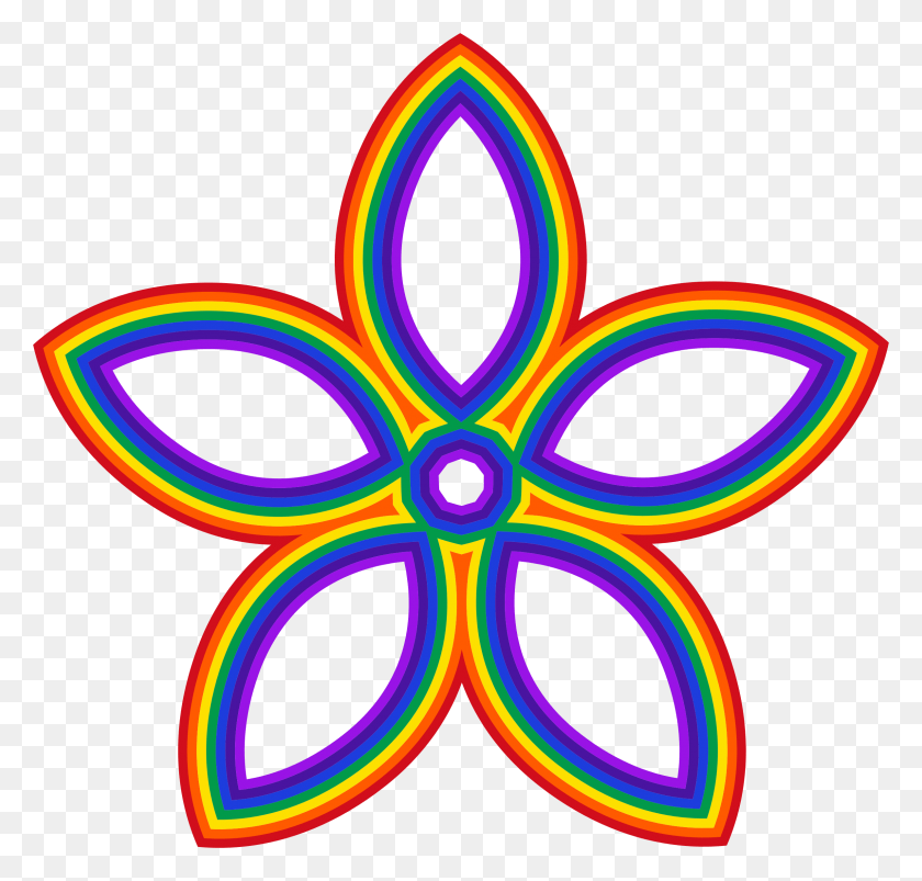 2386x2274 This Free Icons Design Of Rainbow Flower Rainbow Flower Clipart, Scissors, Blade, Weapon HD PNG Download