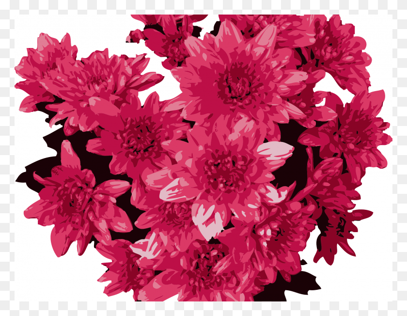 2370x1800 Красные Цветы Серые Цветы Прозрачный, Растение, Георгин, Цветок Png Скачать