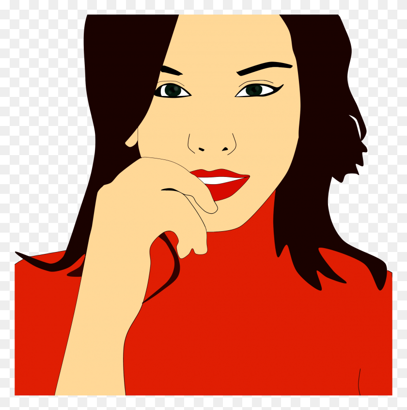 2380x2400 Этот Бесплатный Дизайн Иконок Красной Помады Женский Портрет, Лицо, Человек, Человек Hd Png Скачать