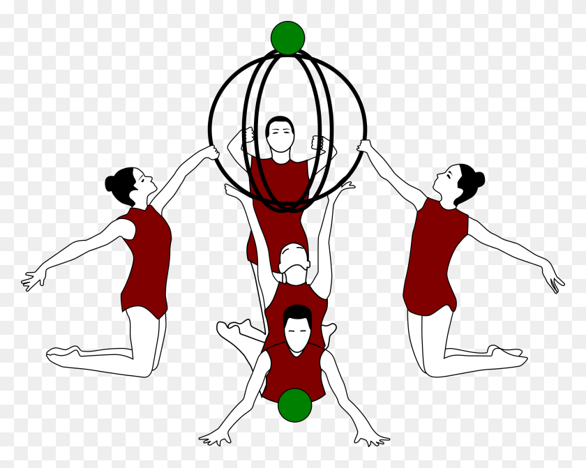 2400x1880 This Free Icons Design Of Rhythmic Gymnastics With, Person, Human, Juggling HD PNG Download