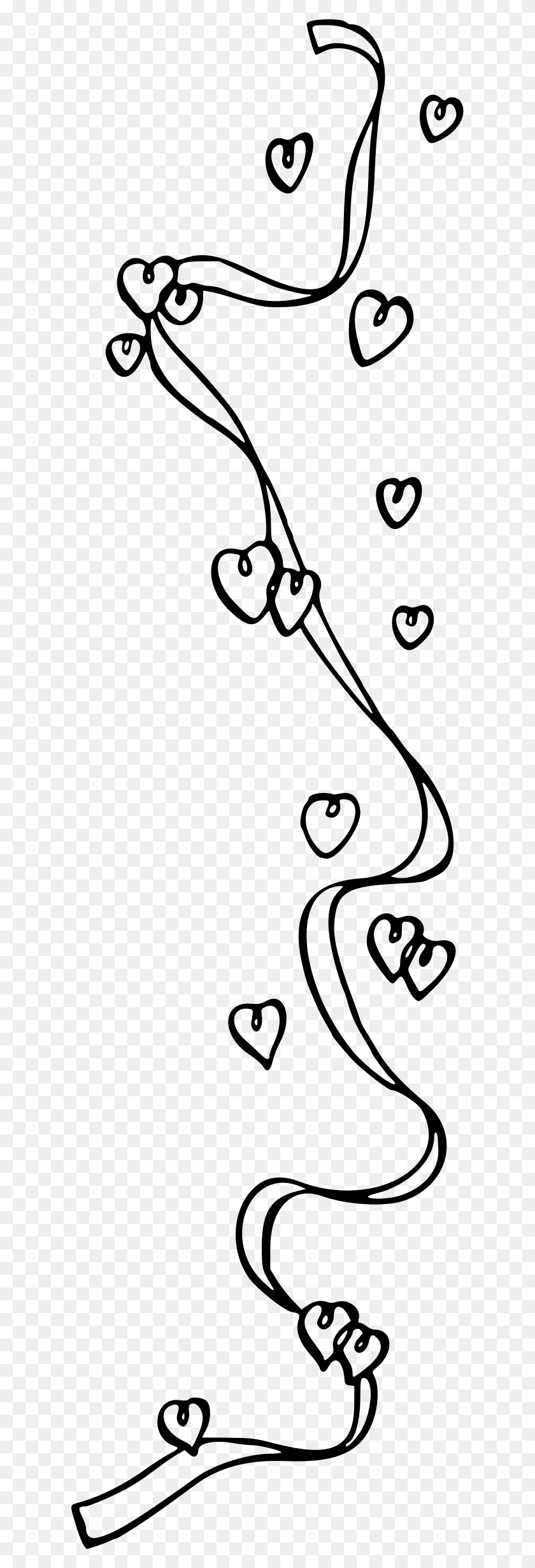 616x2400 This Free Icons Design Of Ribbon And Hearts 1 Line Art, Gray, World Of Warcraft HD PNG Download