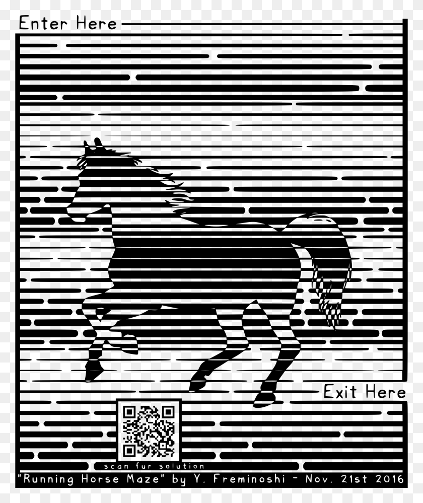 1974x2378 This Free Icons Design Of Running Horse Maze Monochrome, Gray, World Of Warcraft HD PNG Download