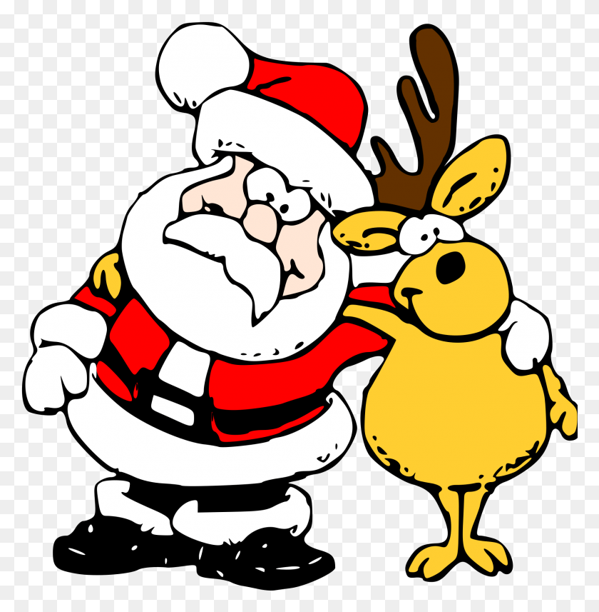 1730x1768 This Free Icons Design Of Santa And Reindeer, Performer, Chef HD PNG Download