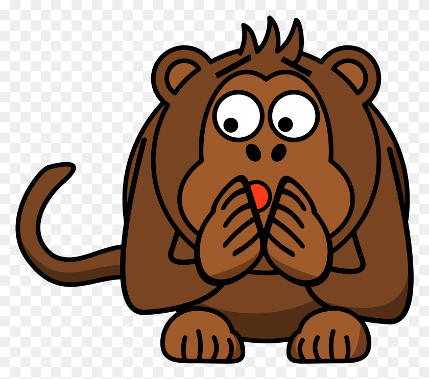 2271x1989 This Free Icons Design Of Scared Monkey, Label, Text, Face HD PNG Download