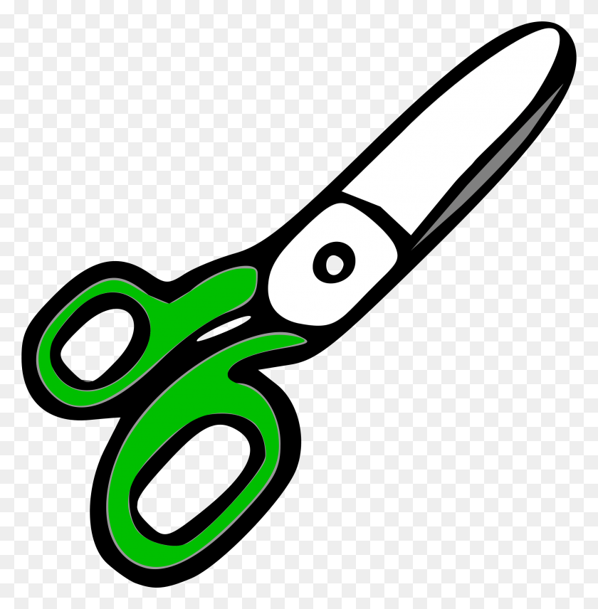 2309x2357 This Free Icons Design Of Scissors With Green Handles, Weapon, Weaponry, Blade HD PNG Download