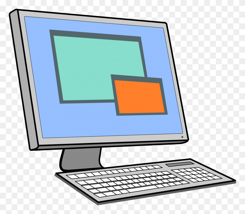2400x2073 This Free Icons Design Of Screen And Keyboard, Pc, Computer, Electronics HD PNG Download