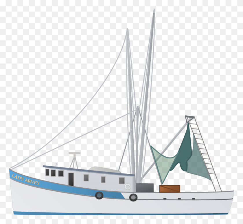 975x896 This Free Icons Design Of Shrimp Boat, Vehicle, Transportation, Yacht HD PNG Download