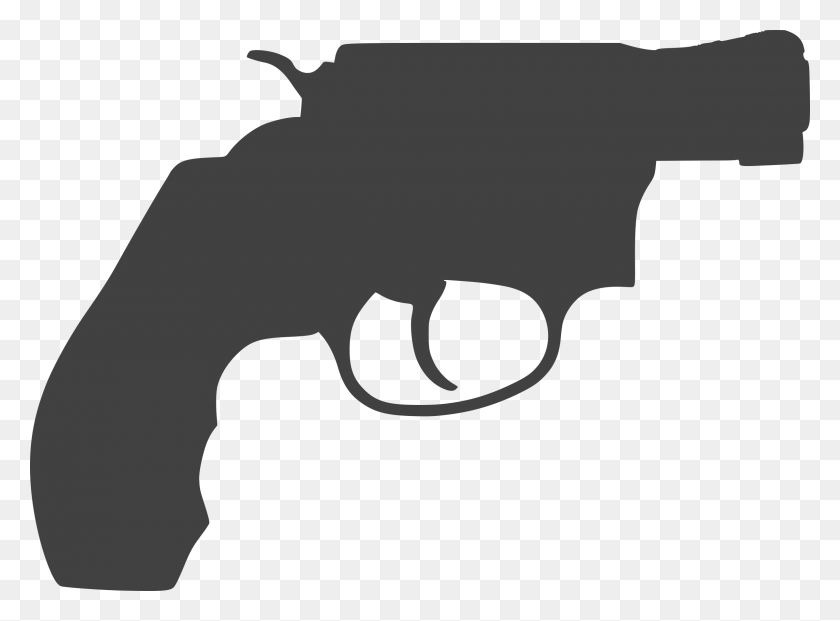 2400x1728 This Free Icons Design Of Silhouette Arme 09 Taurus 357 Magnum Revolver, Stencil, Weapon, Weaponry HD PNG Download