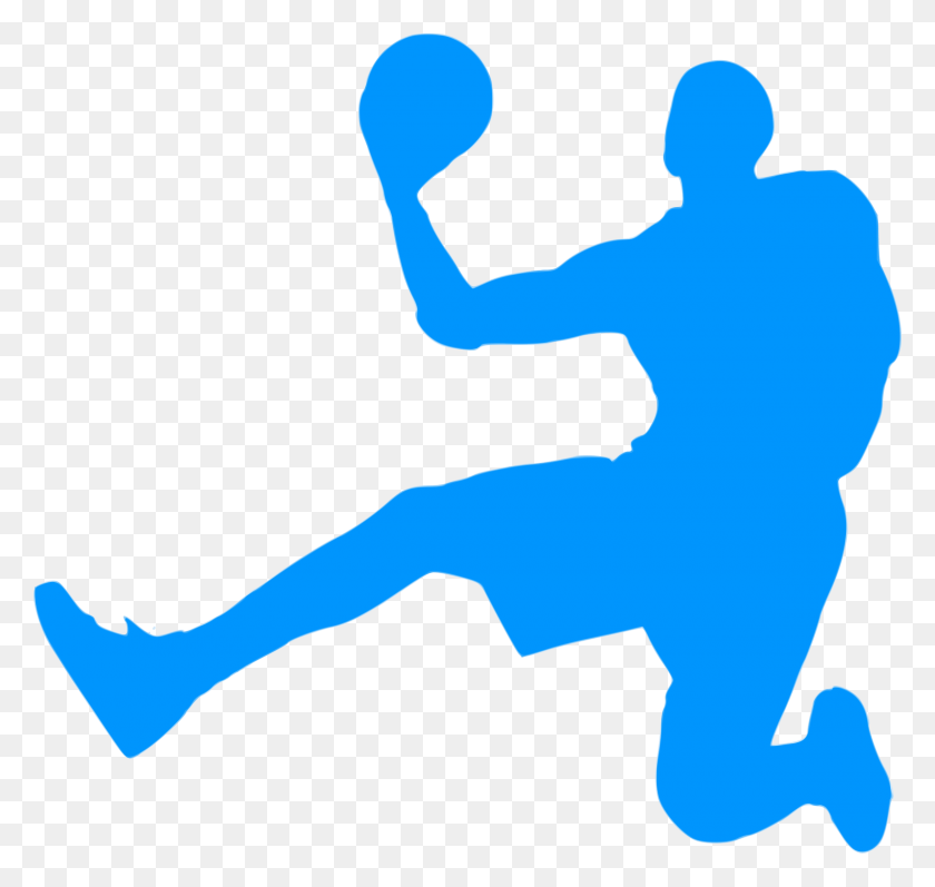 2400x2268 This Free Icons Design Of Silhouette Basket 03 Basketball Player Blue, Person, Human HD PNG Download
