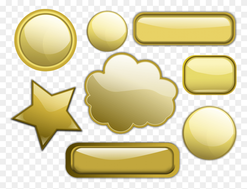 2267x1696 This Free Icons Design Of Some Gold Buttons, Mouse, Hardware, Computer HD PNG Download