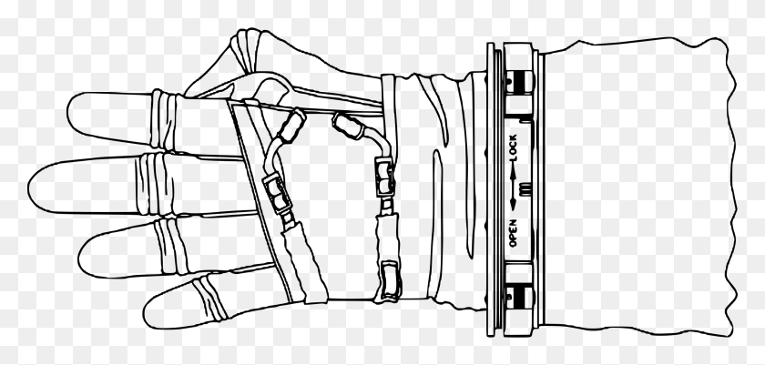 2400x1052 This Free Icons Design Of Spacesuit Glove Space Suit Glove Outline, Gray, World Of Warcraft HD PNG Download