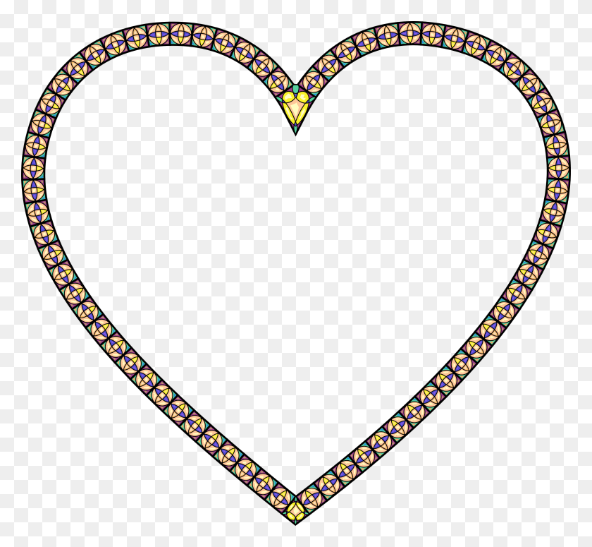 2358x2162 This Free Icons Design Of Stained Glass Heart 2 Stained Glass, Necklace, Jewelry, Accessories HD PNG Download
