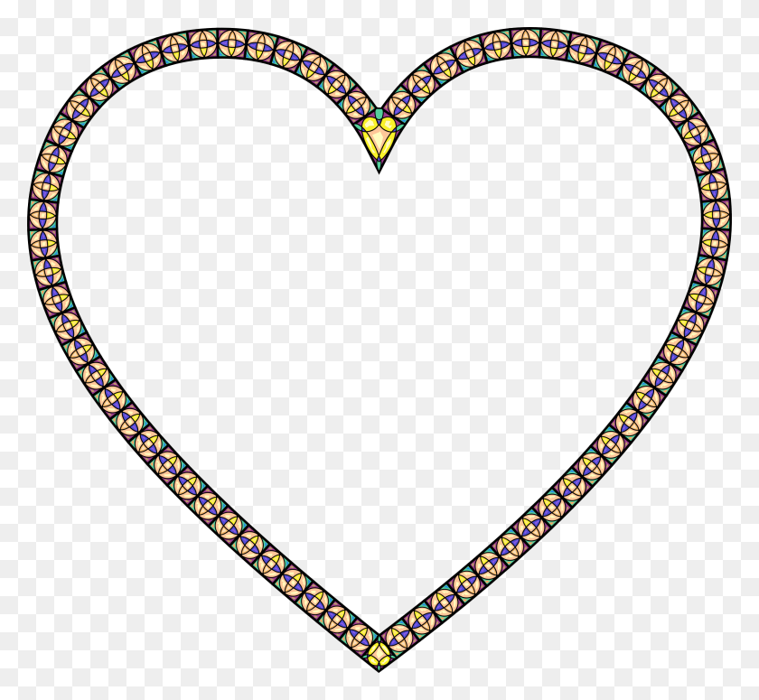 2358x2162 This Free Icons Design Of Stained Glass Heart 2 Vidrieras, Collar, Joyas, Accesorios Hd Png Descargar