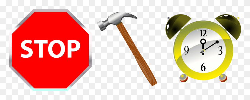 2345x836 This Free Icons Design Of Stop Hammer Time, Tool, Mallet HD PNG Download