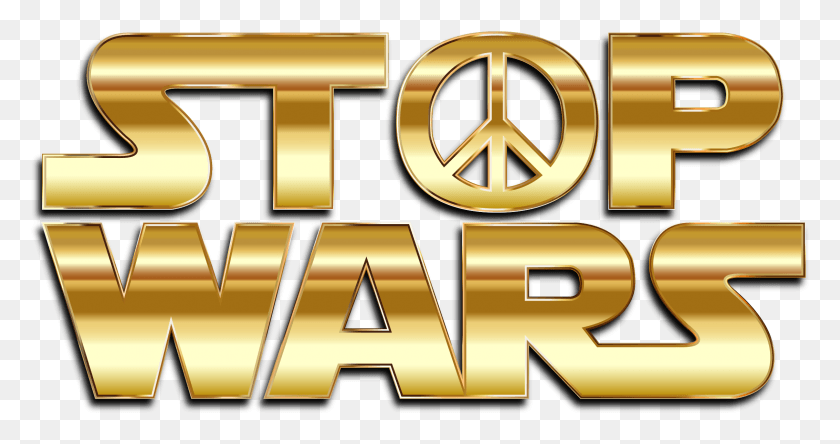 2266x1116 This Free Icons Design Of Stop Wars Gold With Drop, Text, Word, Number HD PNG Download