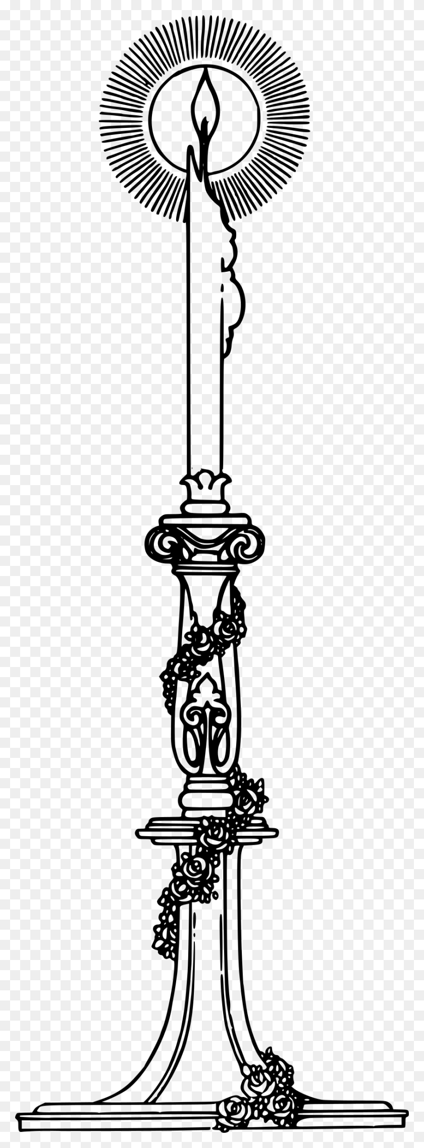 846x2400 This Free Icons Design Of Stylized Candle Drawing, Gray, World Of Warcraft HD PNG Download