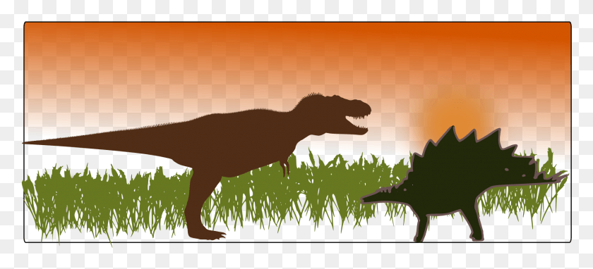 1685x697 This Free Icons Design Of T Rex Vs Stegosaurus, Dinosaur, Reptile, Animal HD PNG Download