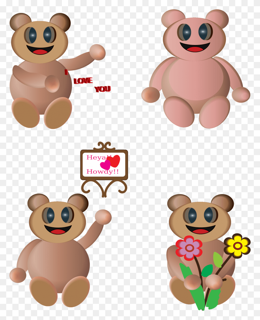1571x1959 This Free Icons Design Of Teddy Love Cartoon, Text, Face, Toy HD PNG Download