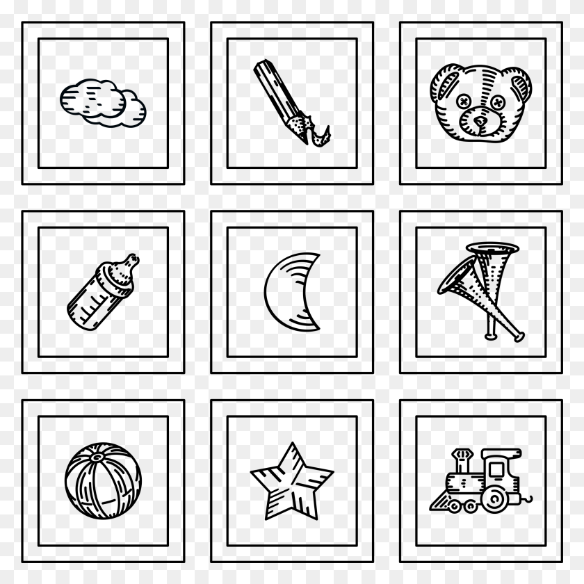 2175x2175 This Free Icons Design Of Toy Elements Line Art, Outdoors, Nature, Gray HD PNG Download